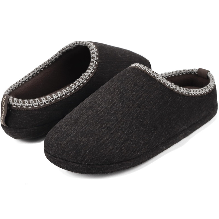 Тапочки чоловічі COFACE з м'якою піною Memory Foam, зручні, для дому та вулиці, темно-коричневі, 47 EU