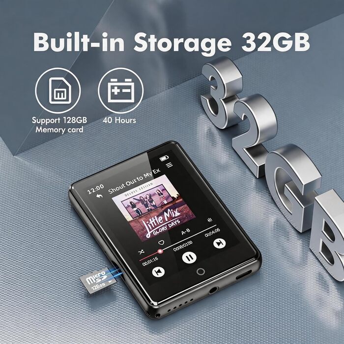Дитячий MP3-плеєр з Bluetooth 5.3 та динаміком, 2.8