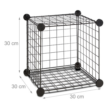 Relaxdays Wire Grid Shelf System with 6 Compartments