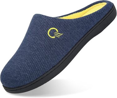 Домашні тапочки Mishansha для чоловіків та жінок з піни з пам'яті, неслизькі, синього кольору, 44/45 EU