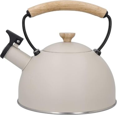 Кавоварка La Cafetière для лате з дерев'яною ручкою, 2.5 л, нержавіюча сталь, кремового кольору