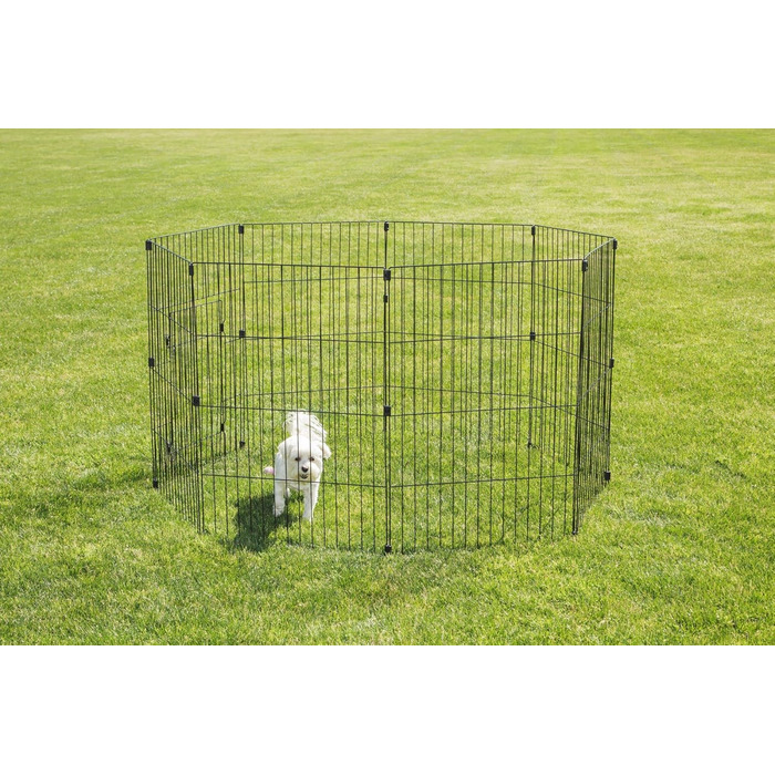 Клітка-вольєр для собак, котів та кроликів Iris Ohyama, 1.7 м², 8 панелей, WPC-24, чорний