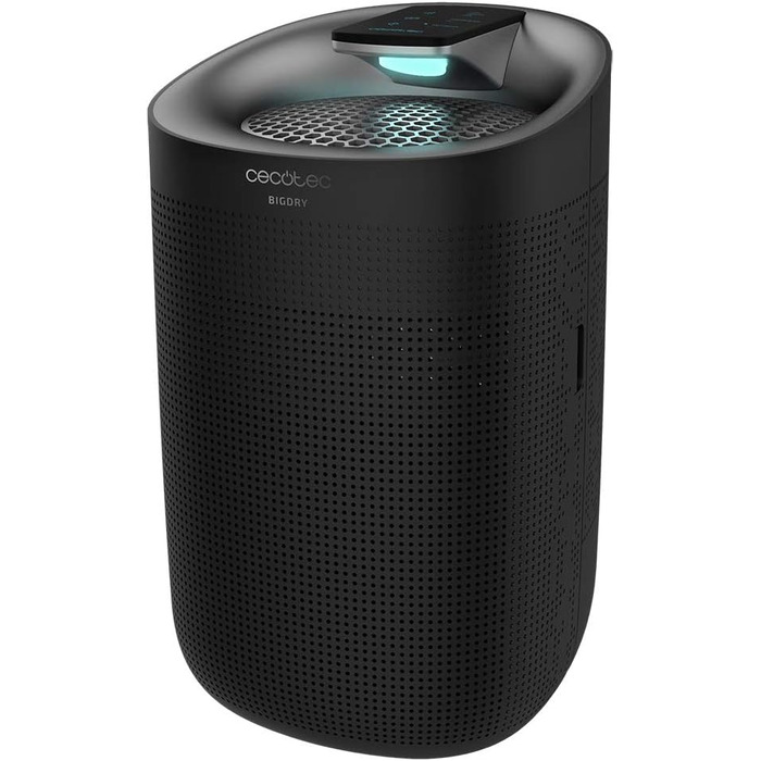 Зволожувач повітря Cecotec BigDry 3000 Pure Light Black: 45 Вт, 750 мл/день, очищувач повітря з потрійним фільтром, 25 м², сенсорне управління