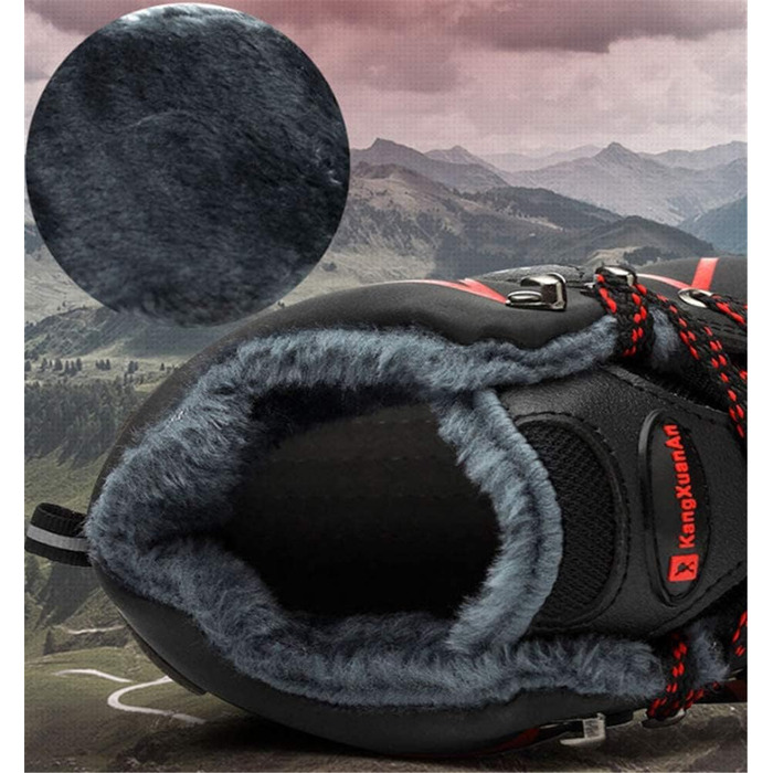 Черевики робочі зимові S3 з металевим капами, водонепроникні, чорні (39 EU)