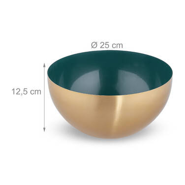 Relaxdays Stainless Steel Salad Bowl, Ø 25 cm