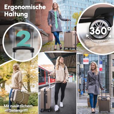 ABS валіза Hartschalenkoffer Easy Move - ергономічна та безпечна, 54 см, колір кави