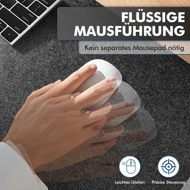 Килимок для столу та мишки Shinfly з фетру, протиковзкий підкладник на робочий стіл, темно-сірий, 100x40 см