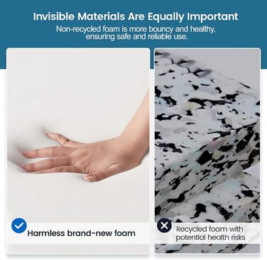 Ергономічне крісло Yaheetech для офісу, крісло до комп'ютерного столу з підйомними підлокітниками, обертове крісло зі спинкою та регульованою підголівником, крісло для начальника з функцією гойдання, до 136 кг, білий/чорний