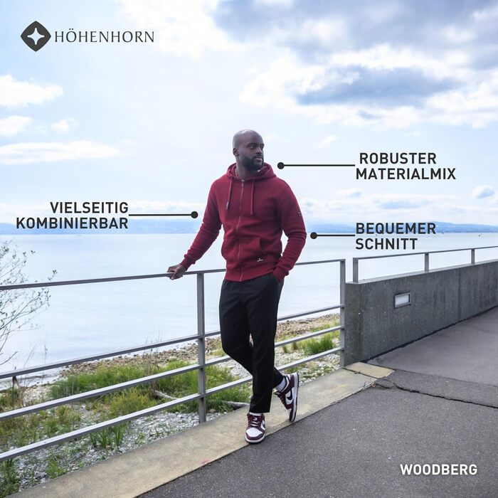 Чоловіча толстовка з капюшоном Höhenhorn Woodberg Puover, червона (4XL)
