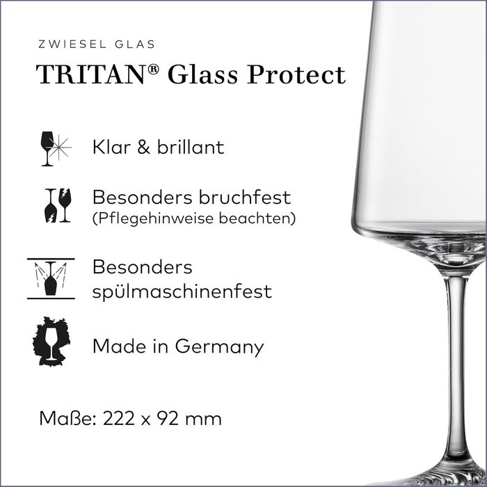 Набір келихів для вина Zwiesel Glas Allround Echo (4 шт.), німецька якість, Tritan-кристал, для миття в посудомийній машині