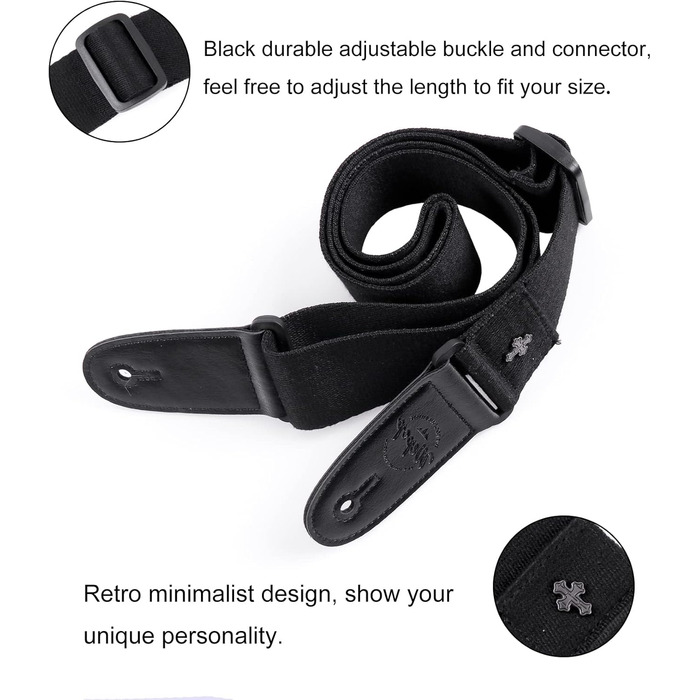 Чоловічий і жіночий ремінь Wepop Gu-118, ширина 5 см, довжина 90-153 см, чорний