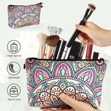 Набір косметичних сумок з брезенту, 4 шт. – Косметичка для подорожей, органайзер для макіяжу, багатофункціональна сумочка з блискавкою, аксесуари для косметики, кольорова