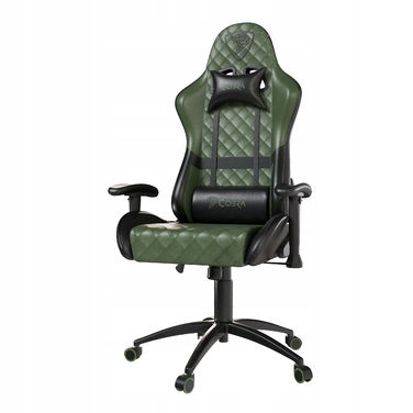 Ігрове крісло Cobra Draco CRF194 Green, штучна шкіра