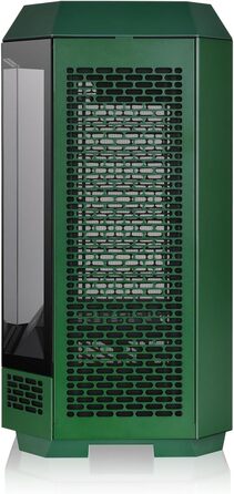 Thermaltake The Tower 300 Racing Green: Корпус ПК Micro-ATX/mini-ITX з вертикальним дизайном та 3 скляними панелями | 2x140mm вентилятори PWM | Підтримка радіатора до 420mm