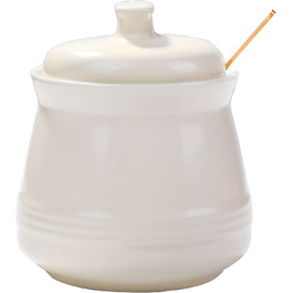Sugar bowl with lid and spoon, ceramic sugar bowl, multifunctional sugar container, spice container, salt shaker, spice dishes, sugar bowl for the kitchen, storage (yellow)