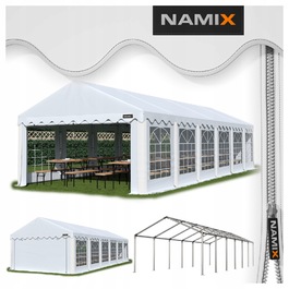 Багатофункціональний навіс-намет NAMIX 6x12 м, багатоколірний PE, з вікнами та понад 8-ма стінками