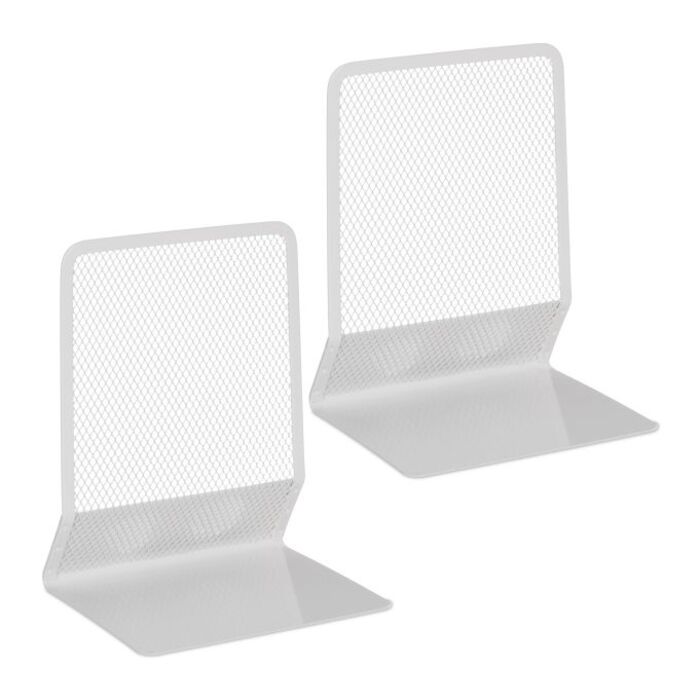 Relaxdays Metal Bookends - Set of 2