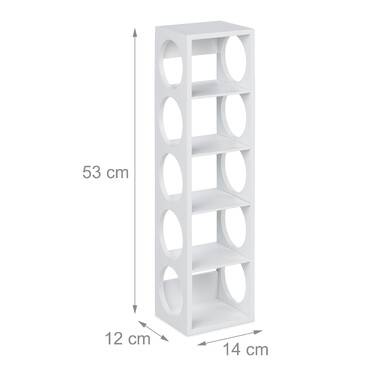 Relaxdays Bamboo Wine Rack in White