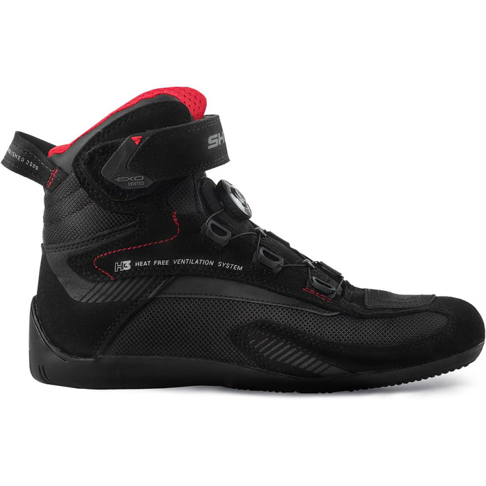 Мотоциклетні черевики SHIMA EXO для чоловіків з шкіри, застібка ATOP, захист, підошва з антиковзанням, підтримка щиколотки, чорні, 44 (43 EU)