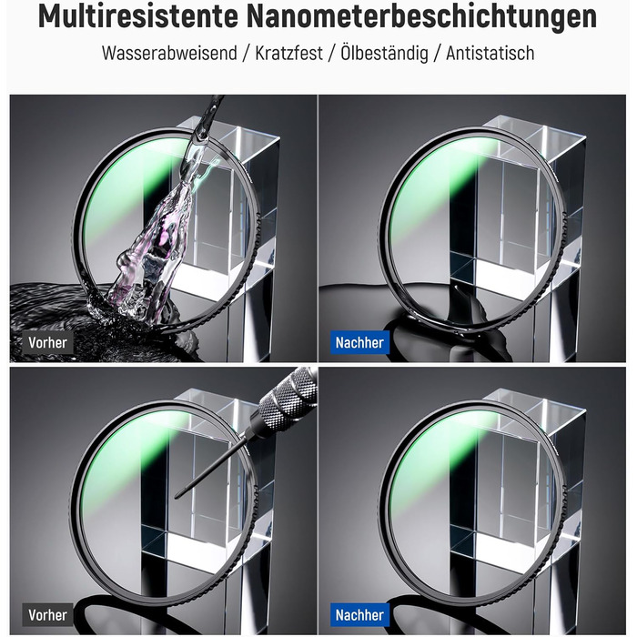 Фільтр NEEWER 82mm MC UV з 24-шаровим покриттям Nano, захисний фільтр з оптичного HD скла, водонепроникний, стійкий до подряпин, ультратонкий алюмінієвий корпус