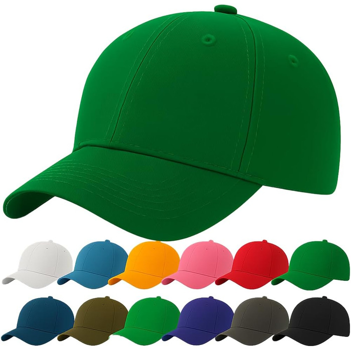 Кепка бейсболка 4sold, бавовна, унісекс, регульована, легка, дихаюча, для спорту, відпочинку, на відкритому повітрі, Sea Green