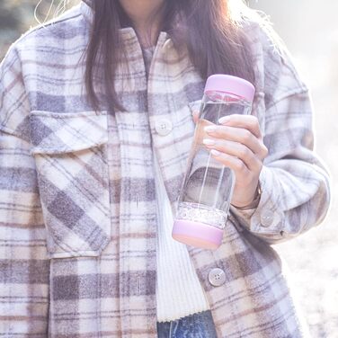 VitaJuwel inu! CRYSTAL blossom rose | The water bottle with quartz crystal for individualists