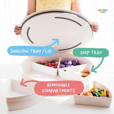 Inspire My Play - Tuff Tablet with Lid - Messy Play Tray for Toddlers - Sensory Play Bowls for Kids - Developmental Sensory Toy for Children with Disabilities