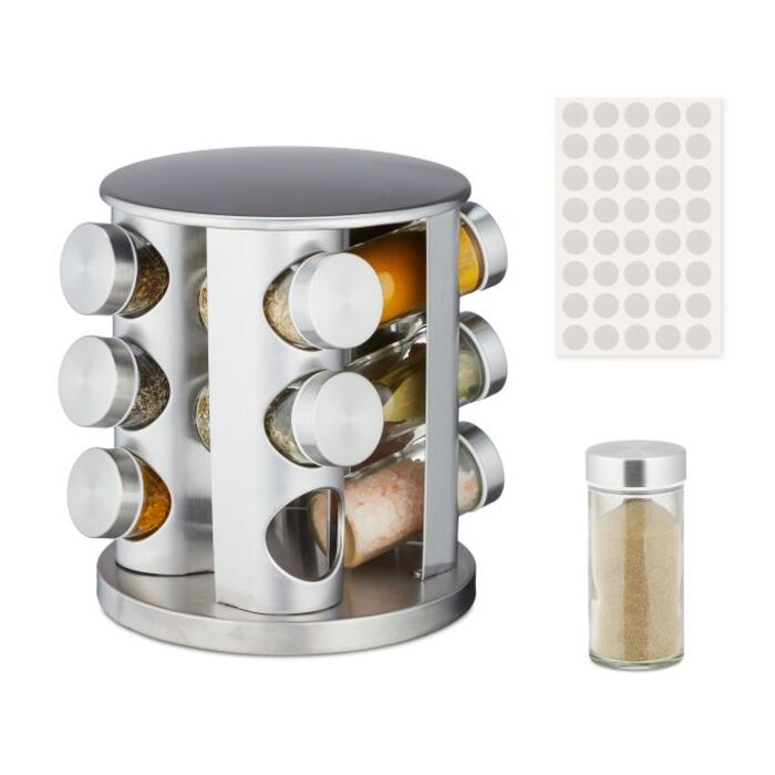 Relaxdays Stainless Steel Spice Carousel