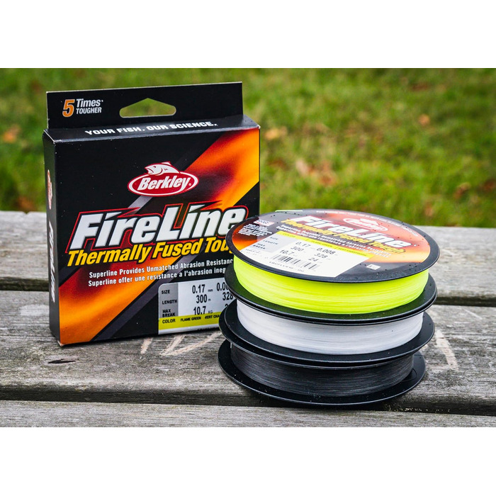 Плетена рибальська волосінь Berkley FireLine Fused Original 8-жильна, кристал, 0,12 мм, 7,2 кг, 300 м – надміцна, зносостійка, для дальніх закидів