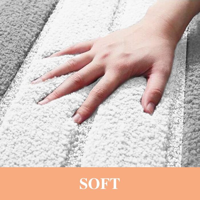 Килимок для ванної кімнати Wyewye з мікрофібри, супер вбираючий, сірий, 40 x 60 см