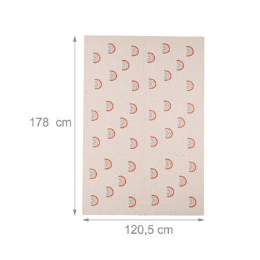 Relaxdays Puzzle Mat Rainbow, Set of 6