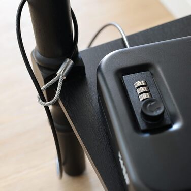 Сейф з кодовим замком HMF 316-02, переносна скринька для зберігання, чорний (24 x 16,5 x 4,5 см)