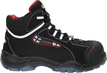 Робочі черевики ELTEN SANDER Pro ESD S3 для чоловіків, текстиль, пластикова капа (легша за сталеву), чорно-червоні, розмір 44 EU Single