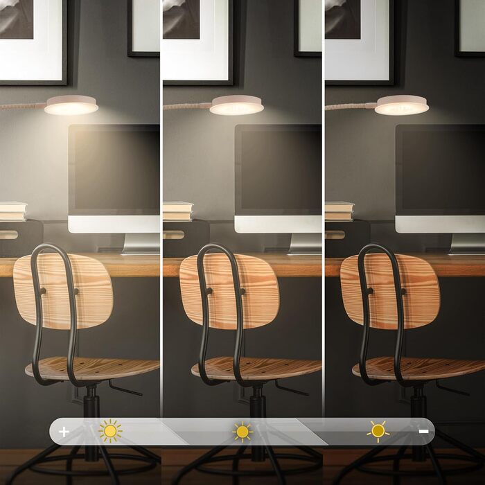 LED лампа BRILONER з сенсорним керуванням, регулюванням яскравості, поворотним кріпленням, для дому, офісу та читання, бежевого кольору, 32,5x13x40 см