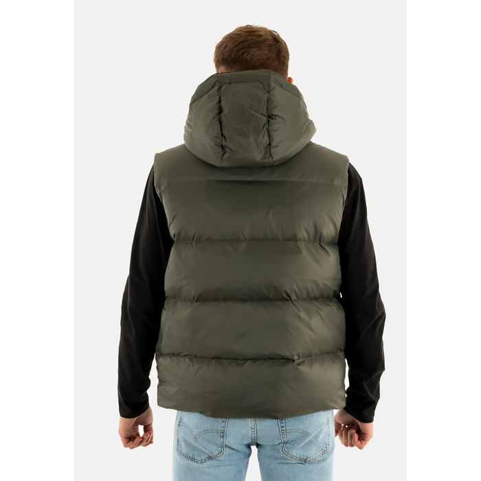 Жилет Tommy Jeans чоловічий Essential Down Vest з капюшоном, колір Green (Pewter Green)