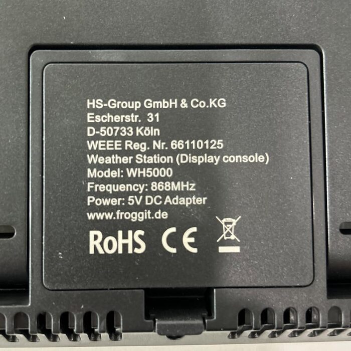 Метеостанція бездротова Froggit WH3000 SE PRO WiFi з прогнозом погоди