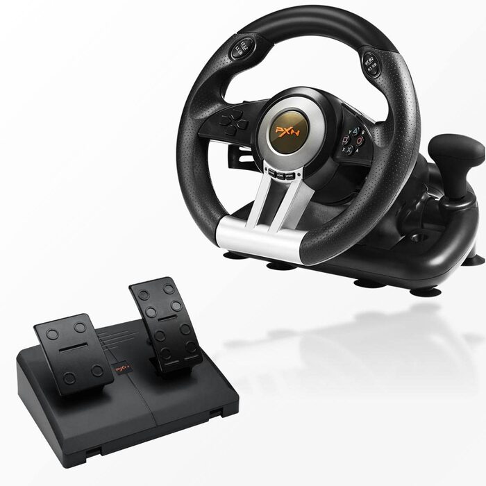 PXN V3 Pro: Геймерське кермо з педалями для PS4, Xbox, PC, Switch (180° оберт, вібрація)