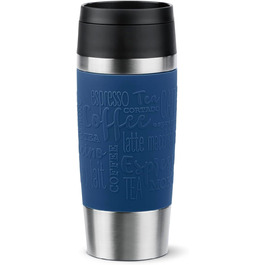 Термокружка Emsa N20202 Travel Mug Classic, 0.36 л, нержавіюча сталь, 4 год гаряче/8 год холодне, герметична, для подорожей
