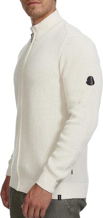 Чоловічий кардиган Indicode INLayton з високим коміром та блискавкою | Дріб'язкова в'язана куртка для чоловіків, білий, колір Аспарагус