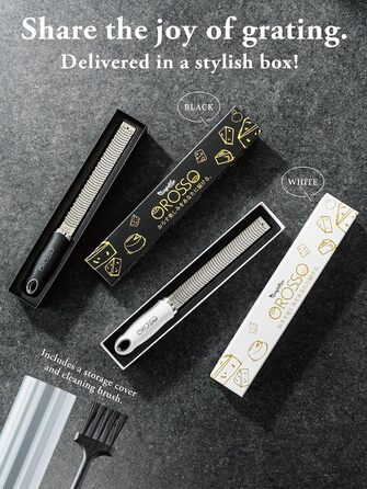 Grate, cheese grater, grate, cheese mill, Parmesan cheese, ginger, garlic zest grater (white)
