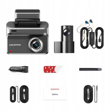 Автомобільний відеореєстратор Ddpai Z50 Pro 4K з задньою камерою та комплектом Hardwire Kit