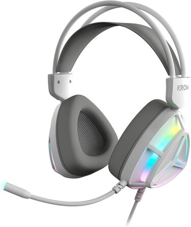 KROM Kabala – Бездротовий ігровий набір з мембранної клавіатури RGB Rainbow, 6 антибліндів, оптична миша 800-4800 DPI, іспанська розкладка, сумісний з ПК, чорний (Klass Spanish)