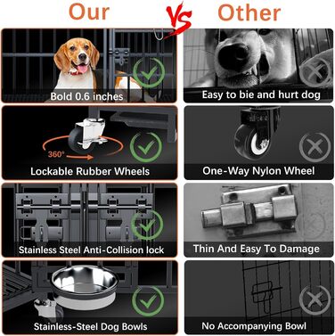 Клітка для собак XL, чорна, з піддоном та перегородкою, 2 в 1, 120 x 73 x 68 см