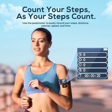 MP3 плеєр Bluetooth 5.3 Orange: Спорт, 16GB, Радіо, E-Book, Крокомір, Запис голосу, MicroSD до 128GB