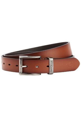 Чоловічий шкіряний ремінь camel active з натуральної шкіри, 3.5 см, колір коньячний, розмір 4XL — для джинсів та костюмів