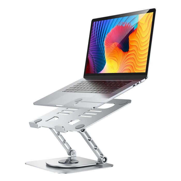 Підставка для ноутбука CreaDream, алюміній, 360° обертання, регульована, для 10-17