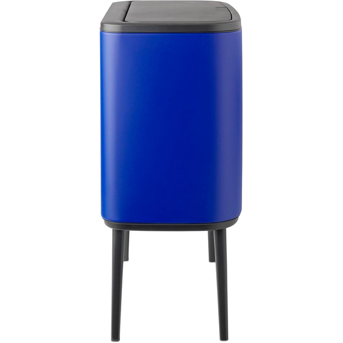 Сміттєвий відер Brabantia Bo Touch Bin 36 л, металевий, з двома внутрішніми відрами (11 л + 23 л), Mineral Powerful Blue, 54 x 32 x 68 см