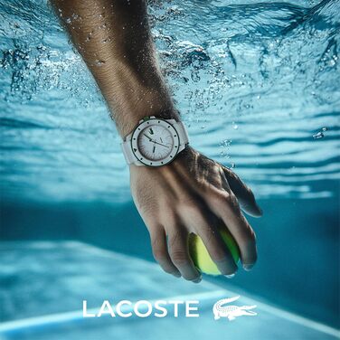 Годинник чоловічий Lacoste 12.12 Scuba на силіконовому ремінці – чорний, синій, зелений, білий, помаранчевий