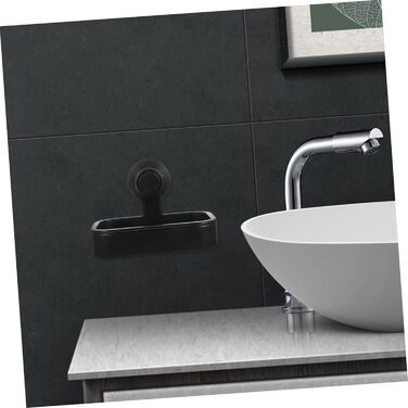 Настінний диспенсер для мила з присосками, мильниця, тримач для ванної кімнати та кухні, без інструментів, міцний та простий у встановленні, чорний