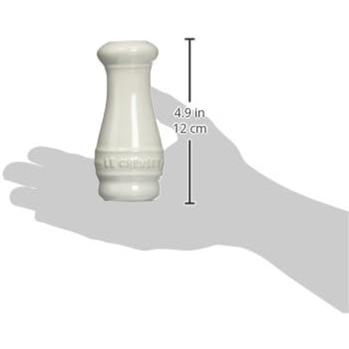 Le Creuset Stoneware Salt and Pepper Shakers, White